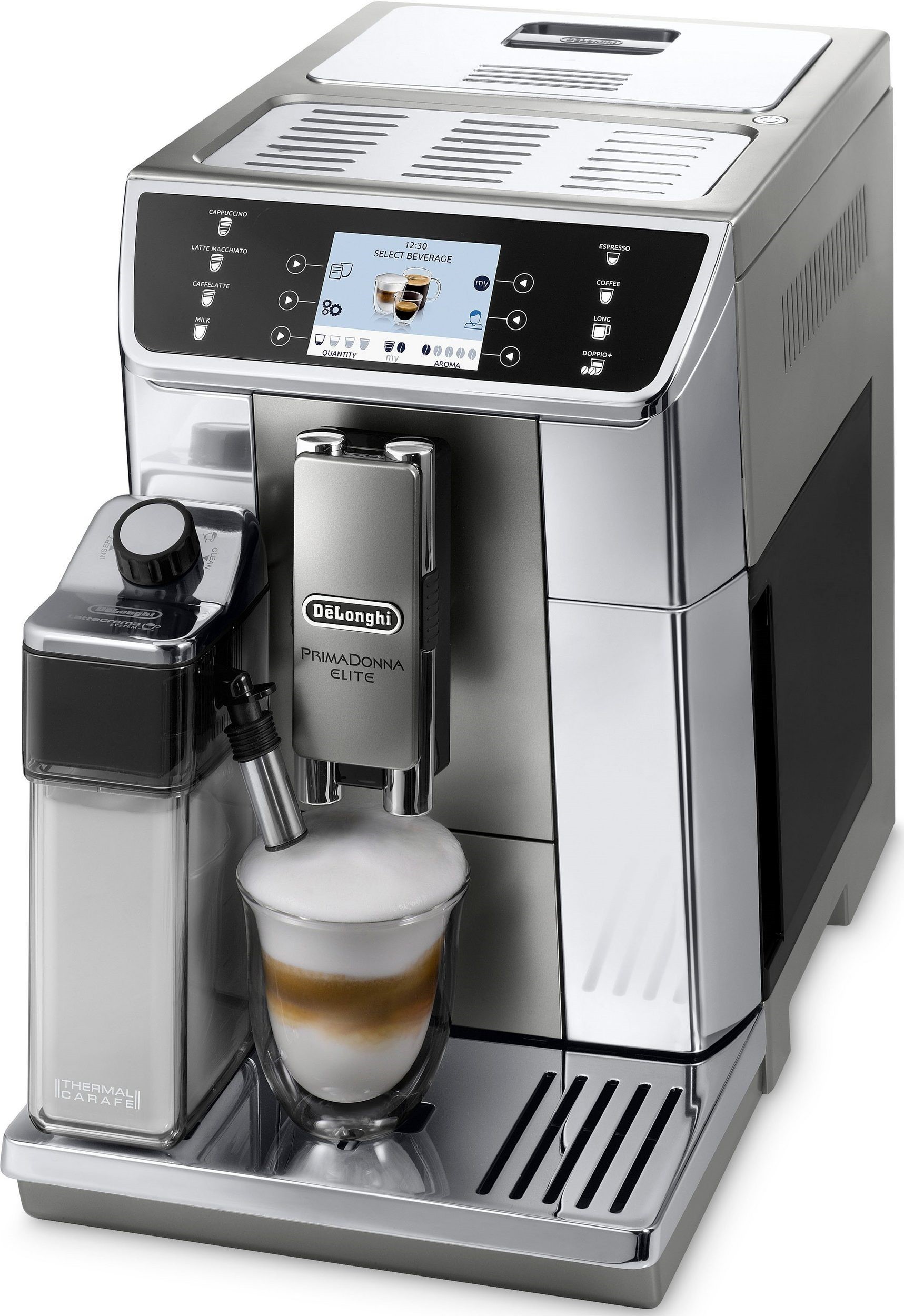 DE LONGHI Kaffeevollautomat | PrimaDonna Elite ECAM 656.55.MS | Schwarz-Silber