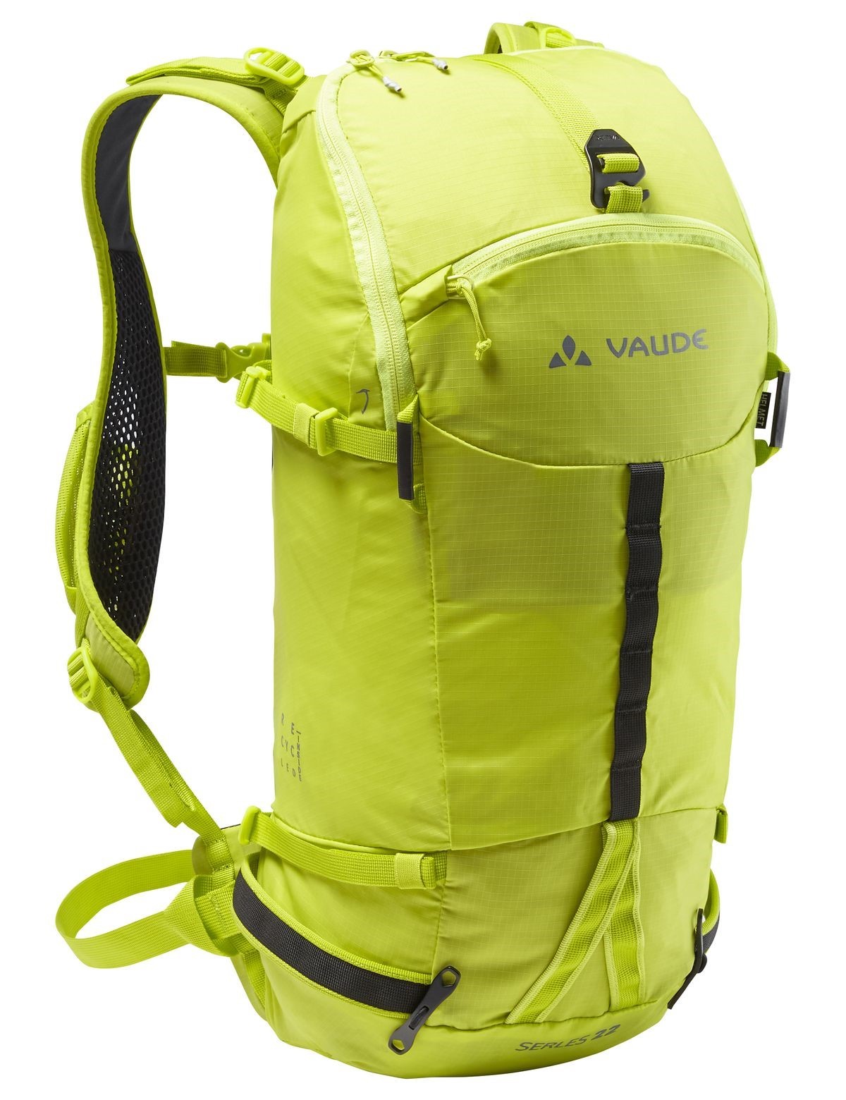 VAUDE Serles 22 | Unisex Tourenrucksack für Bergtour, Klettersteig, Eisklettern, Alpinklettern, Skifahren | Bright Green